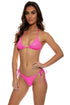 Luli Fama Bella Seamless Wavy Ruched Back Brazilian Tie Side Bottom